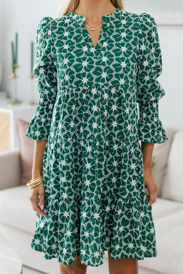 NURSING COLLECTION: In Your Happy Place Green Eyelet Dress