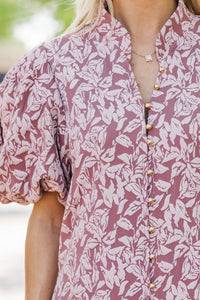 Listen To Me Mauve Floral Midi Dress