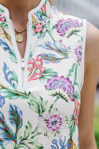 Softly Stated Cream Paisley Dress