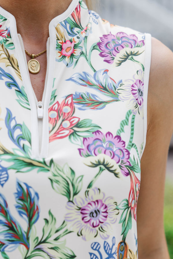 Softly Stated Cream Paisley Dress