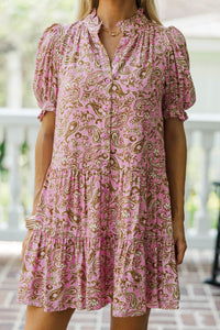 Pressed Petals Pink Ditsy Floral Dress