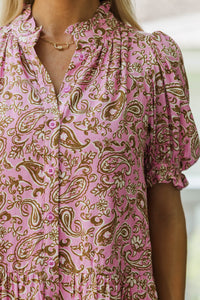 Pressed Petals Pink Ditsy Floral Dress