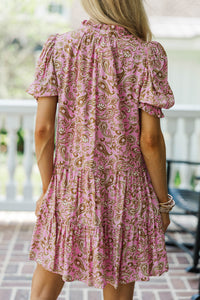 Pressed Petals Pink Ditsy Floral Dress
