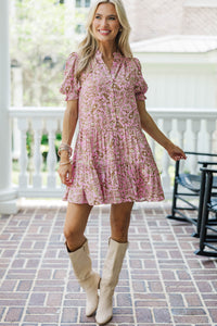 Pressed Petals Pink Ditsy Floral Dress