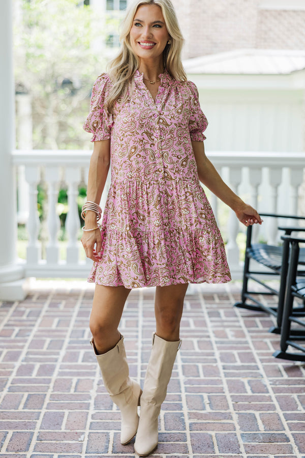 Pressed Petals Pink Ditsy Floral Dress