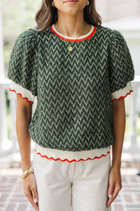 Just My Shade Olive Blouse