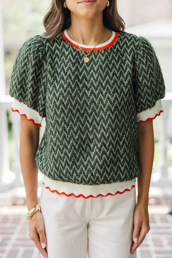 Just My Shade Olive Blouse