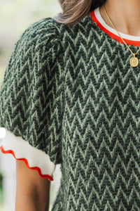 Just My Shade Olive Blouse