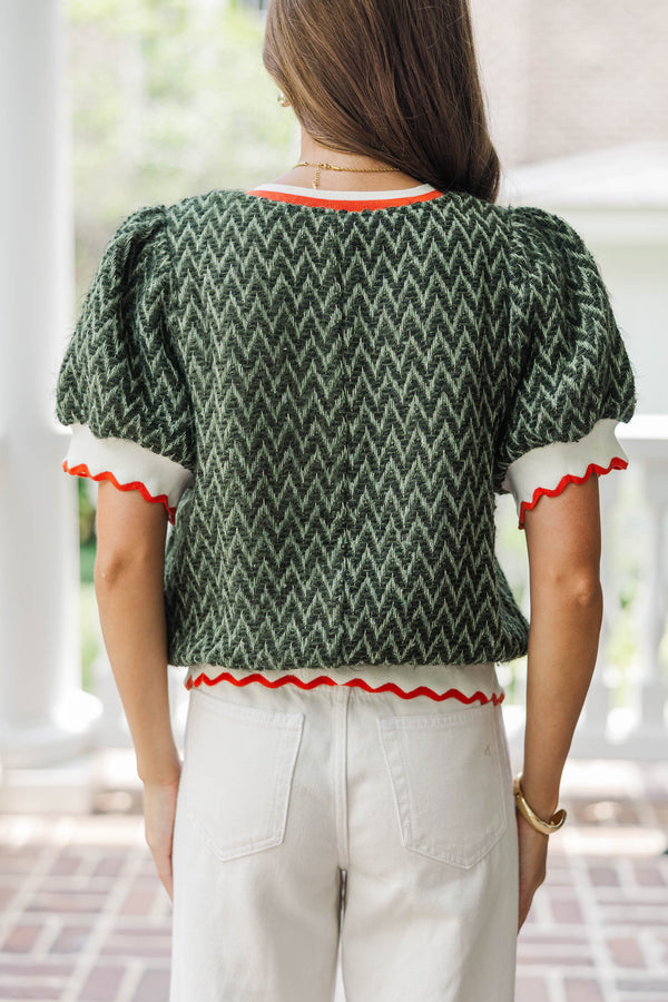 Just My Shade Olive Blouse