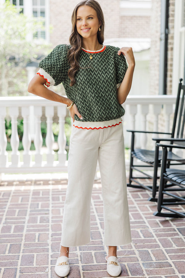 Just My Shade Olive Blouse