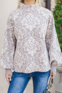 In Soft Lighting Cream Floral Sweater
