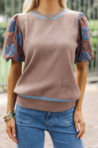 Morning Coffee Runs Mocha Sweater