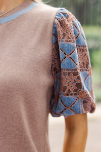 Morning Coffee Runs Mocha Sweater