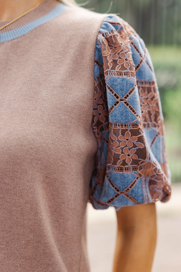 Morning Coffee Runs Mocha Sweater