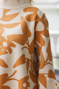 Wildflower Wonders Camel Floral Sweater