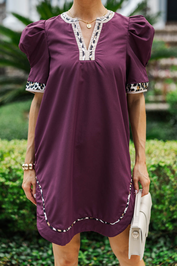 Pretty Paradise Plum Purple Dress