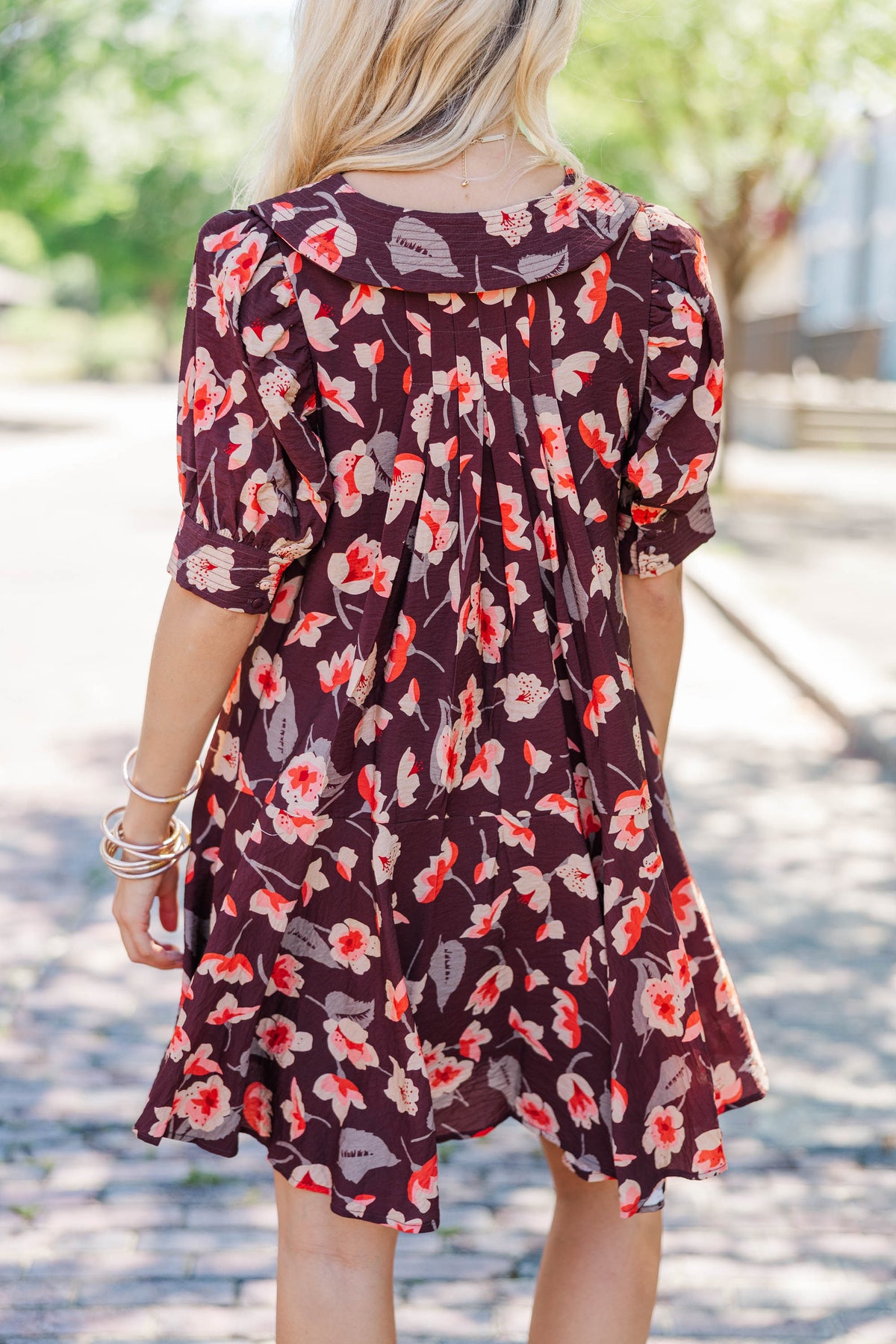 Garden Party Brown Floral Dress – Shop the Mint
