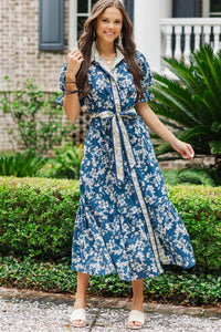 Ray of Sunshine Navy Multi Floral Dress