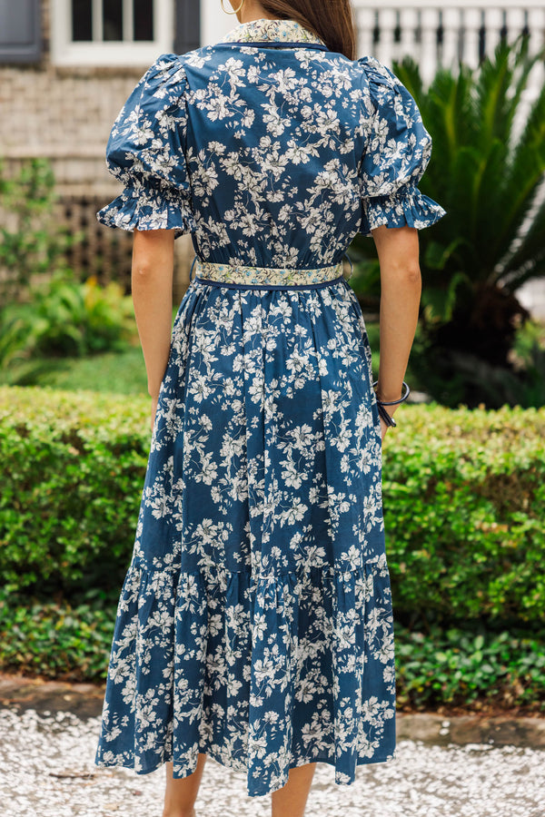 Ray of Sunshine Navy Multi Floral Dress
