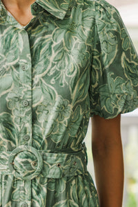 Forever Free Sage Floral Dress