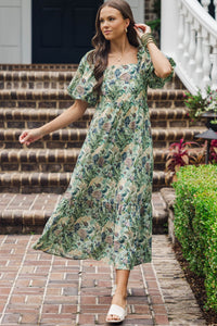 Come Along Olive Floral Dress