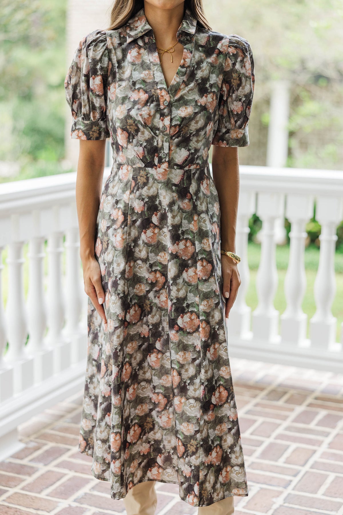 m&s floral midi dress Louison-Fire Floral Dress by Miss Candyfloss Medium