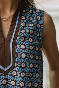 Sunday Bliss Blue Medallion Dress