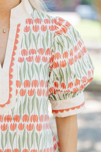 Why Wait White Floral Puff Sleeve Blouse