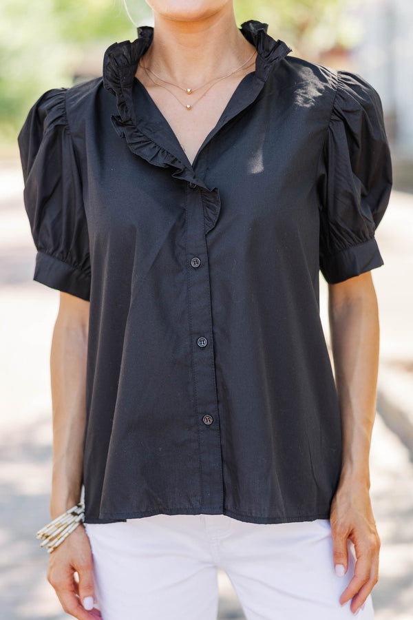 Bold and Beautiful Black Blouse