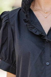 Bold and Beautiful Black Blouse