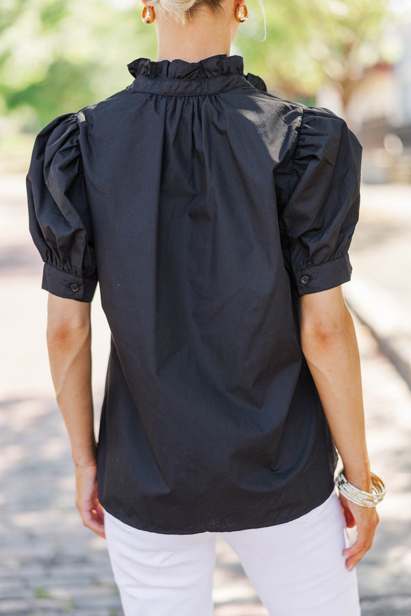 Bold and Beautiful Black Blouse