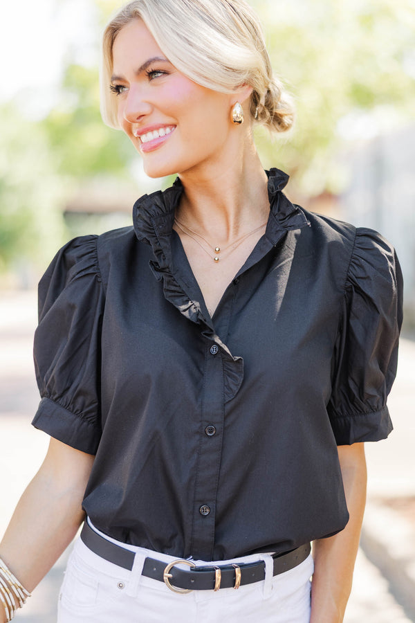 Bold and Beautiful Black Blouse