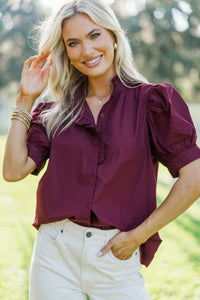 Bold and Beautiful Burgundy Blouse