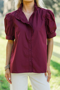 Bold and Beautiful Burgundy Blouse