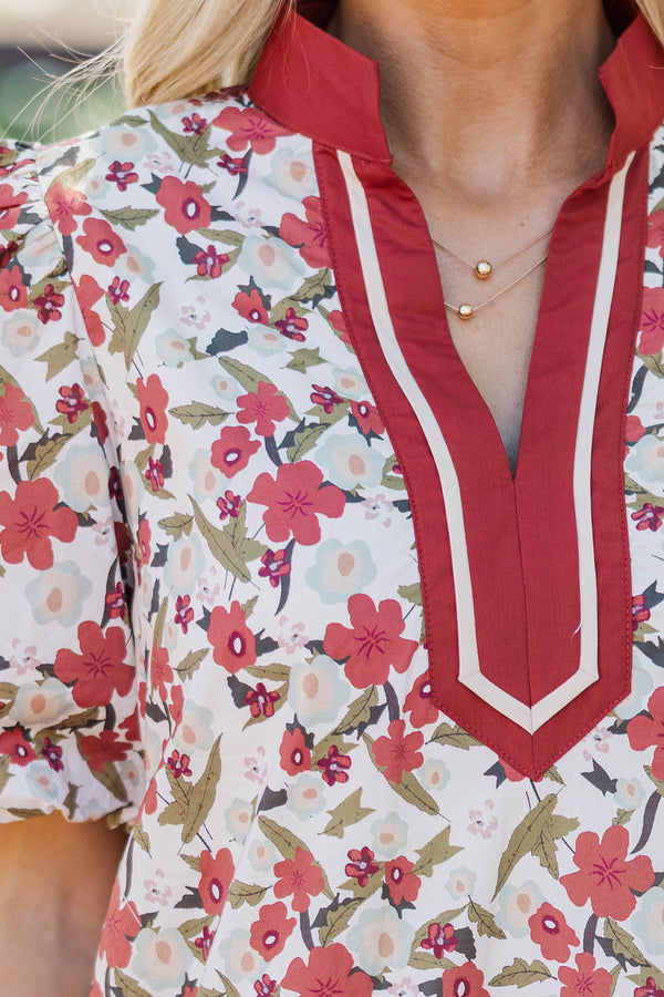 Consider Me Lucky White Floral Dress