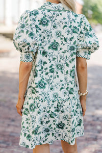 Feeling Radiant Green Floral Dress