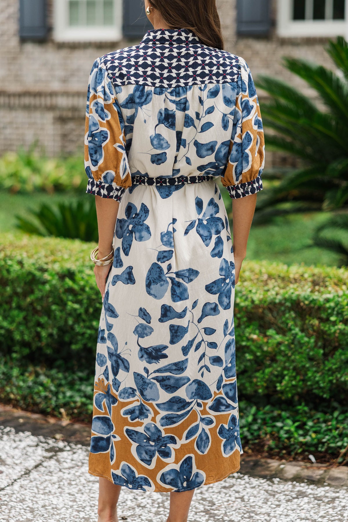 Waiting On The Weekend Blue Floral Midi Dress – Shop the Mint