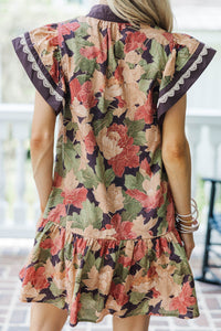 All Kinds Of Wonderful Brown Floral Dress
