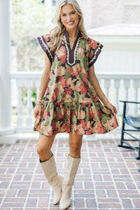 All Kinds Of Wonderful Brown Floral Dress