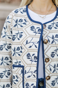 Cozy Up Buttercup Cream Embroidered Jacket