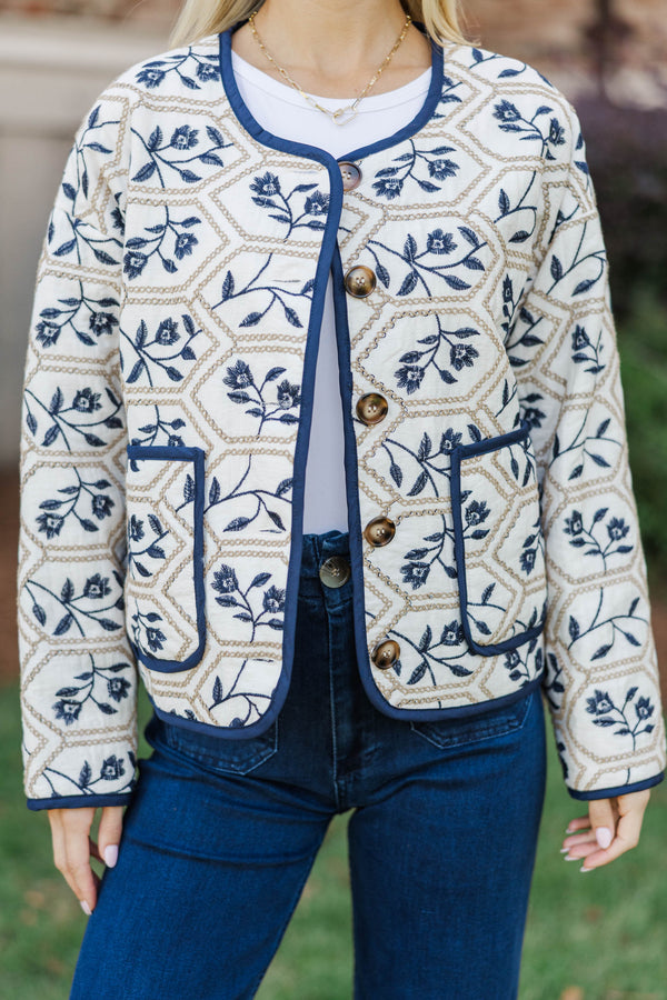 Cozy Up Buttercup Cream Embroidered Jacket