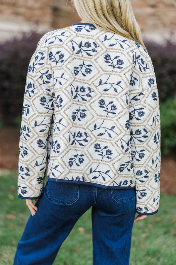 Cozy Up Buttercup Cream Embroidered Jacket