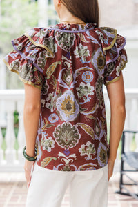Watch Me Bloom Red Paisley Blouse