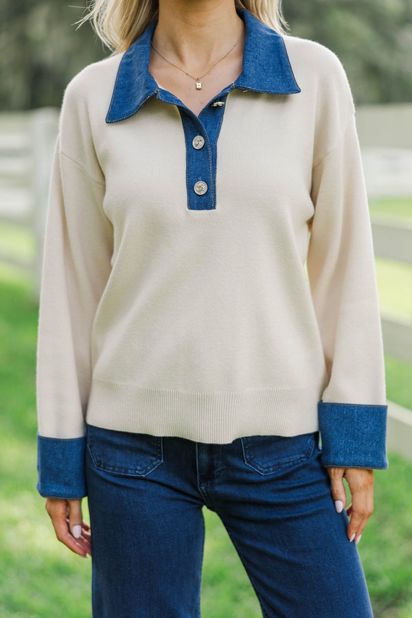 This Little Life Cream L/S Sweater
