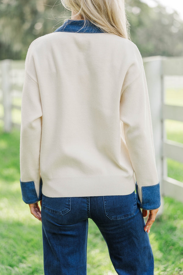 This Little Life Cream L/S Sweater