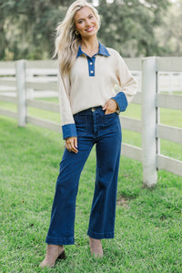 This Little Life Cream L/S Sweater