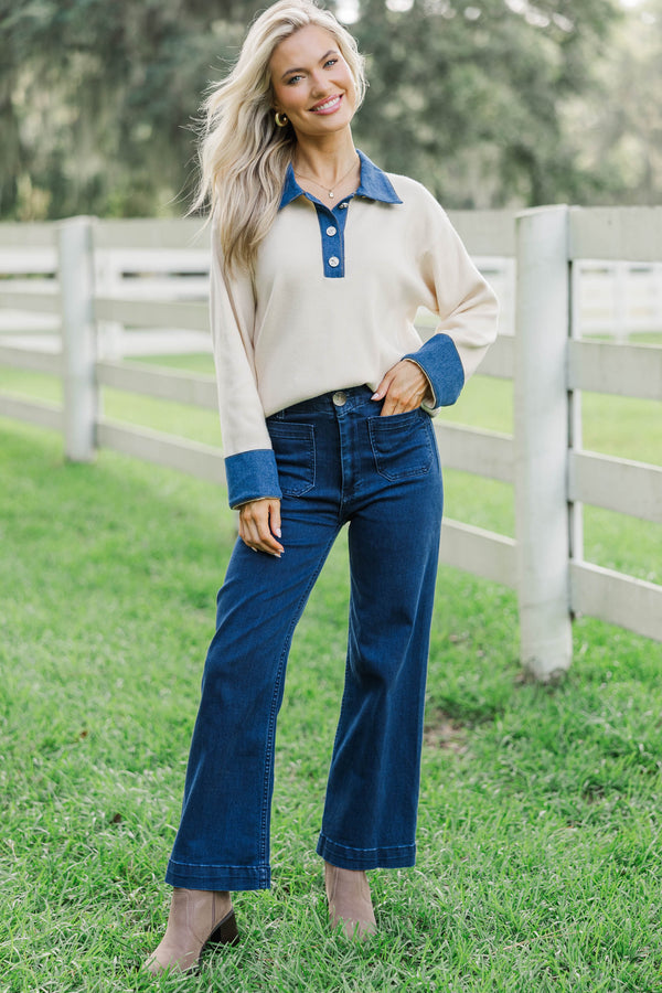 This Little Life Cream L/S Sweater