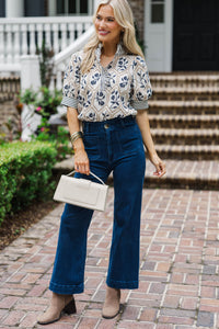 Blooming Gently Cream Floral Blouse