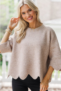 No Doubt About It Taupe Sweater
