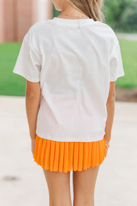 Girls: White Gameday Tiger Graphic Tee